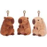 Plush capybara bag clip 3 assorted 12 cm