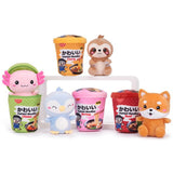 Kawaii pluche noodle pot met dier 4 asst | 4 stuks