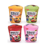 Kawaii pluche noodle pot met dier 4 asst | 4 stuks