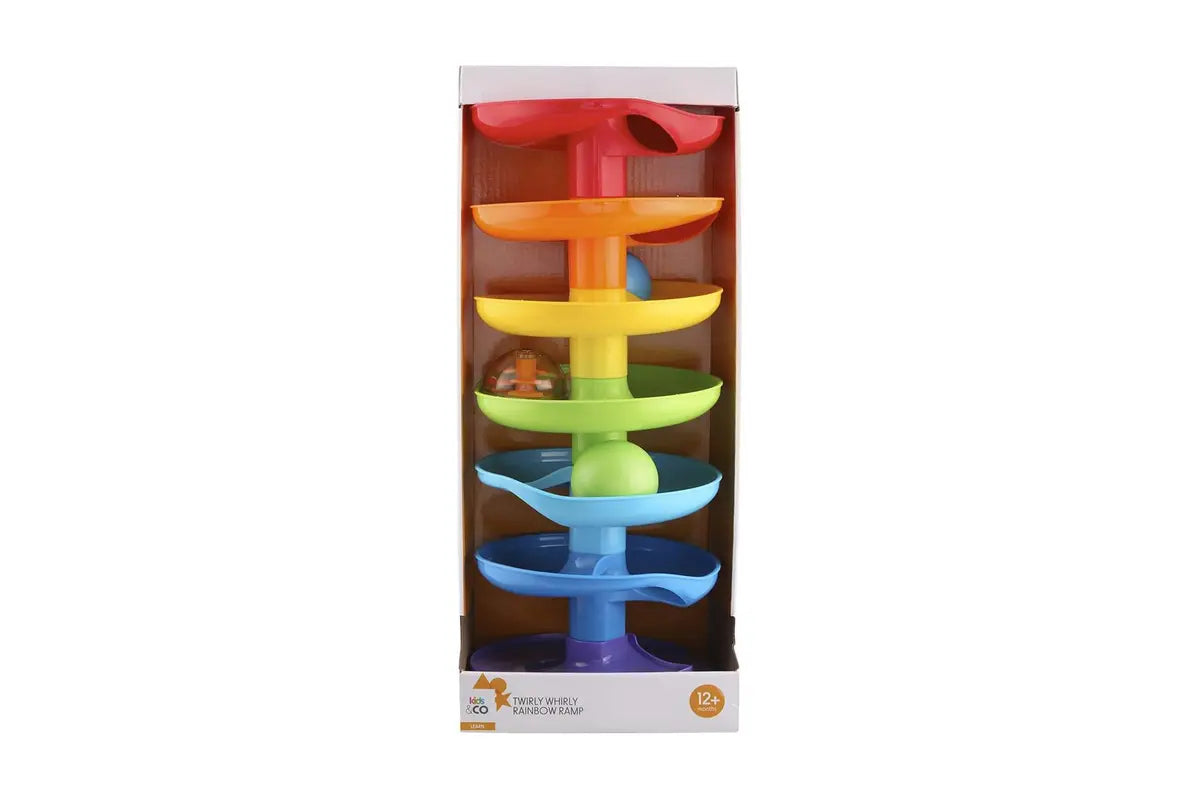 Playgo rainbow slope with 3 nice colored balls.
