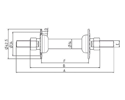 Marwi Fore Hub 412 36 huller 100 mm bygget -i bredde afkromet