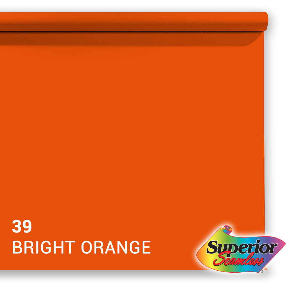 Superior background paper 39 bright orange 1.35 x 11m