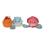 Squishmallows micromallows pluche 6,5 cm 3 pack auggie, weaver zinx