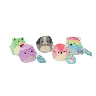 Squishmallows micromallows pluche 6,5cm 5 pack marley, vie, malu lanai, dianalee