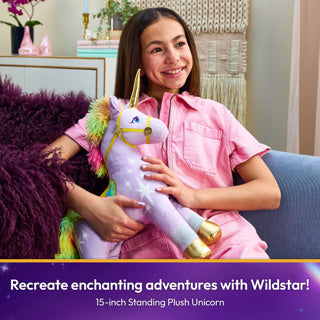 Unicorn academy plush (38 cm) unicorn wildstar (with light and sound)