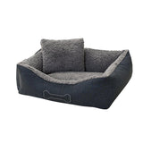 Sun Garden Luxury Dog Basket Lucky + Cushion 80x70x20cm Gray