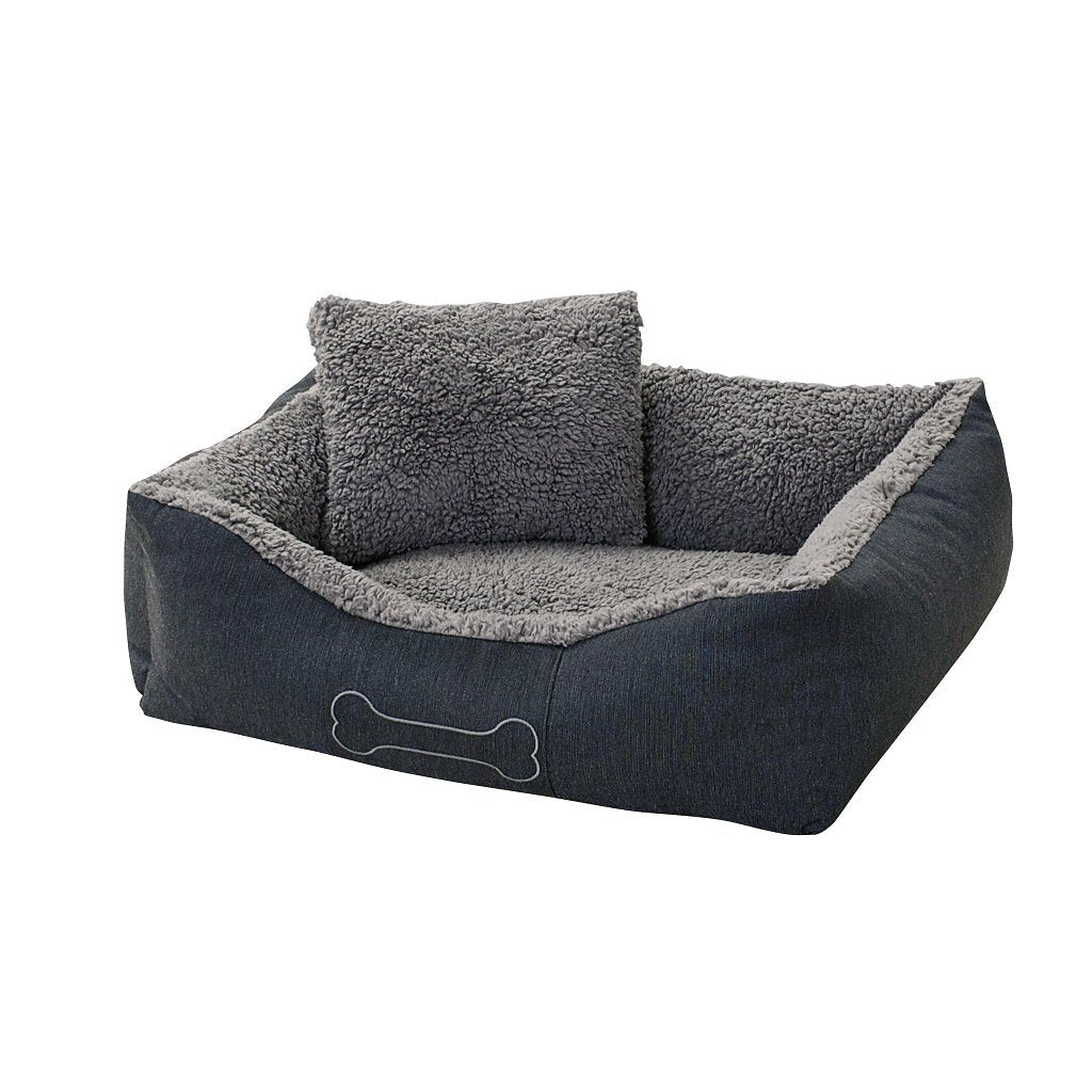 Sun Garde Sun Garde Luxus Hond Bett huet de Lucky + Këssen 100x90330 cm Anthracit Grey