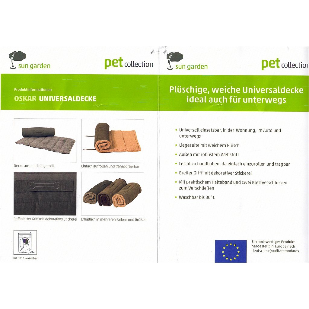 Sun Garden Oskar Rollable dog rug 100x65x4 cm Gray