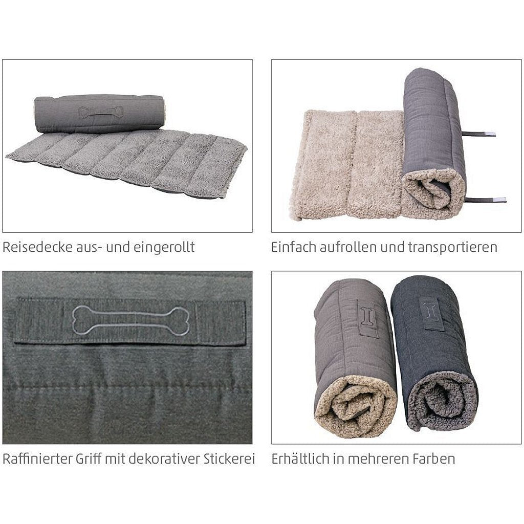 Sun Garden Oskar Rollable dog rug 100x65x4 cm Gray