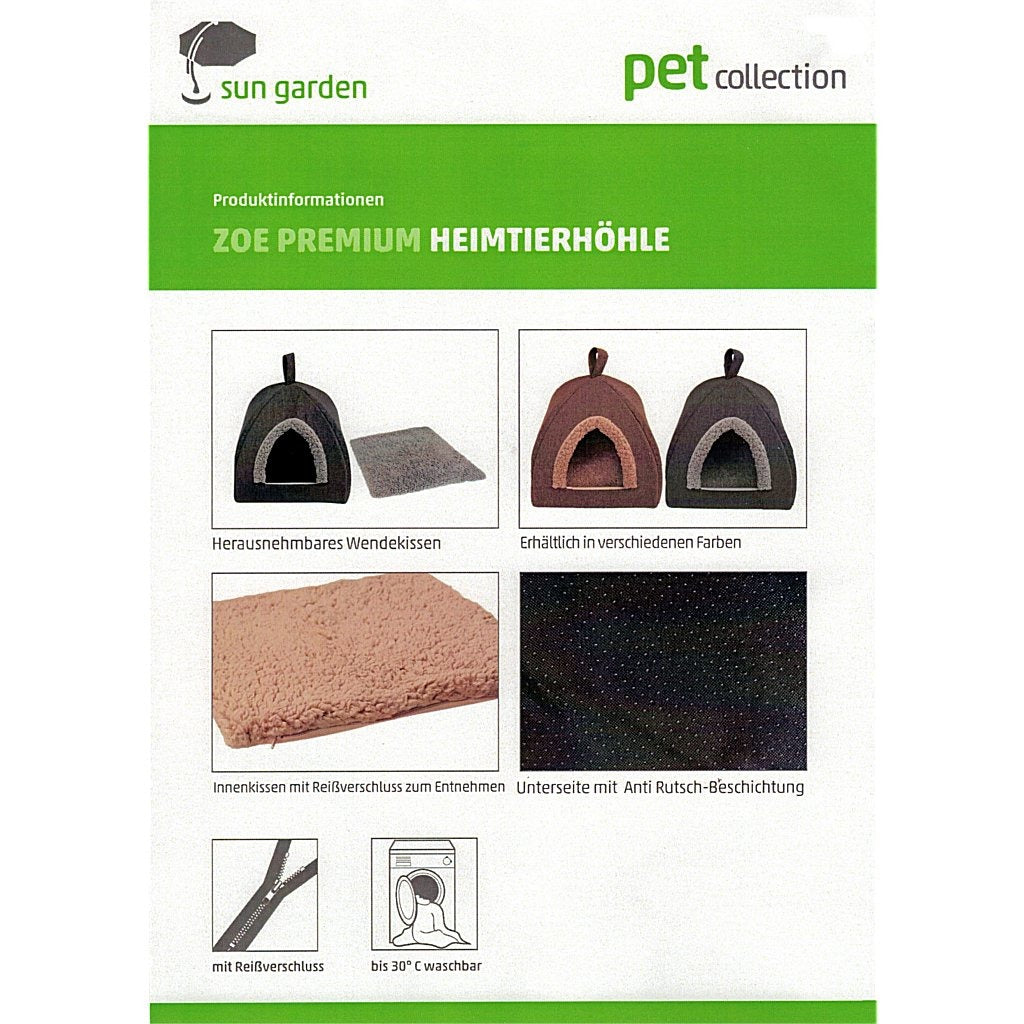 Sun garden zoe cat hole 35x40x40cm gray