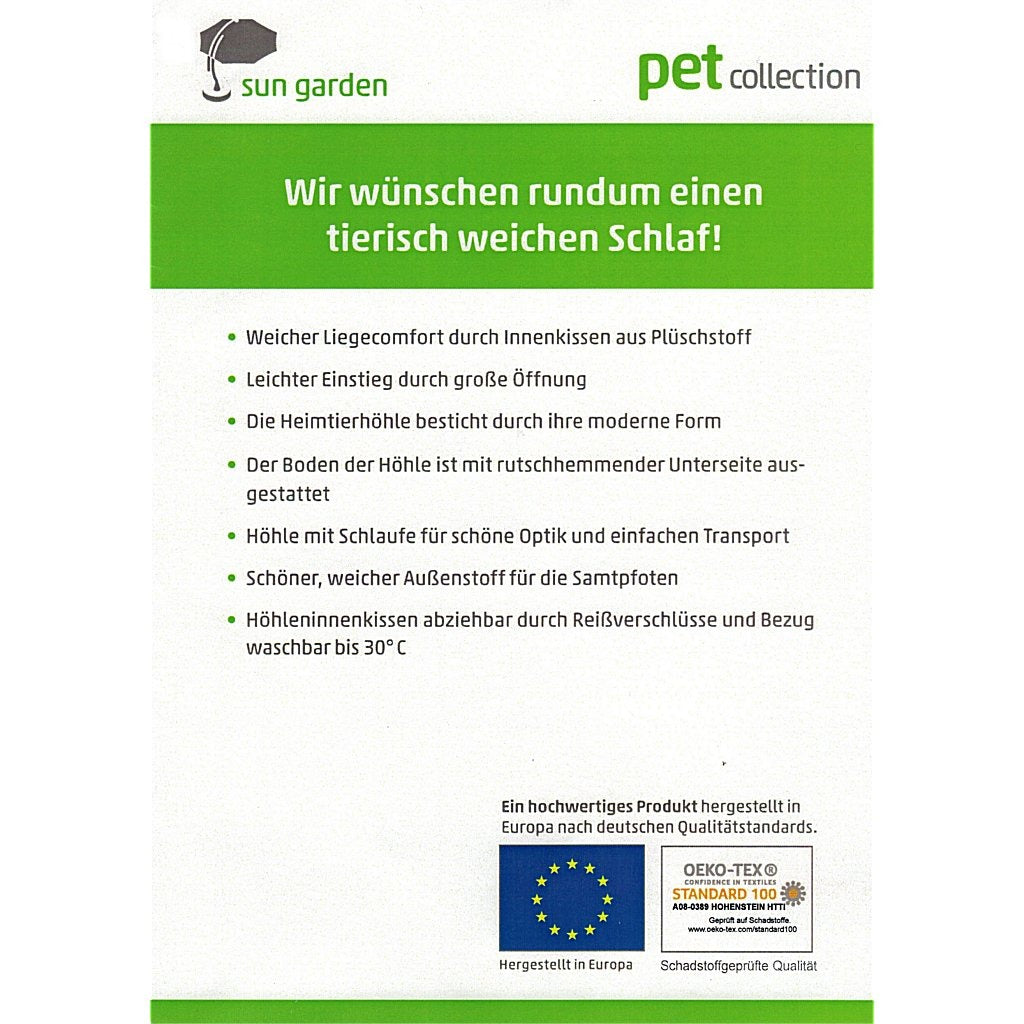 Sun garden zoe cat hole 35x40x40cm gray
