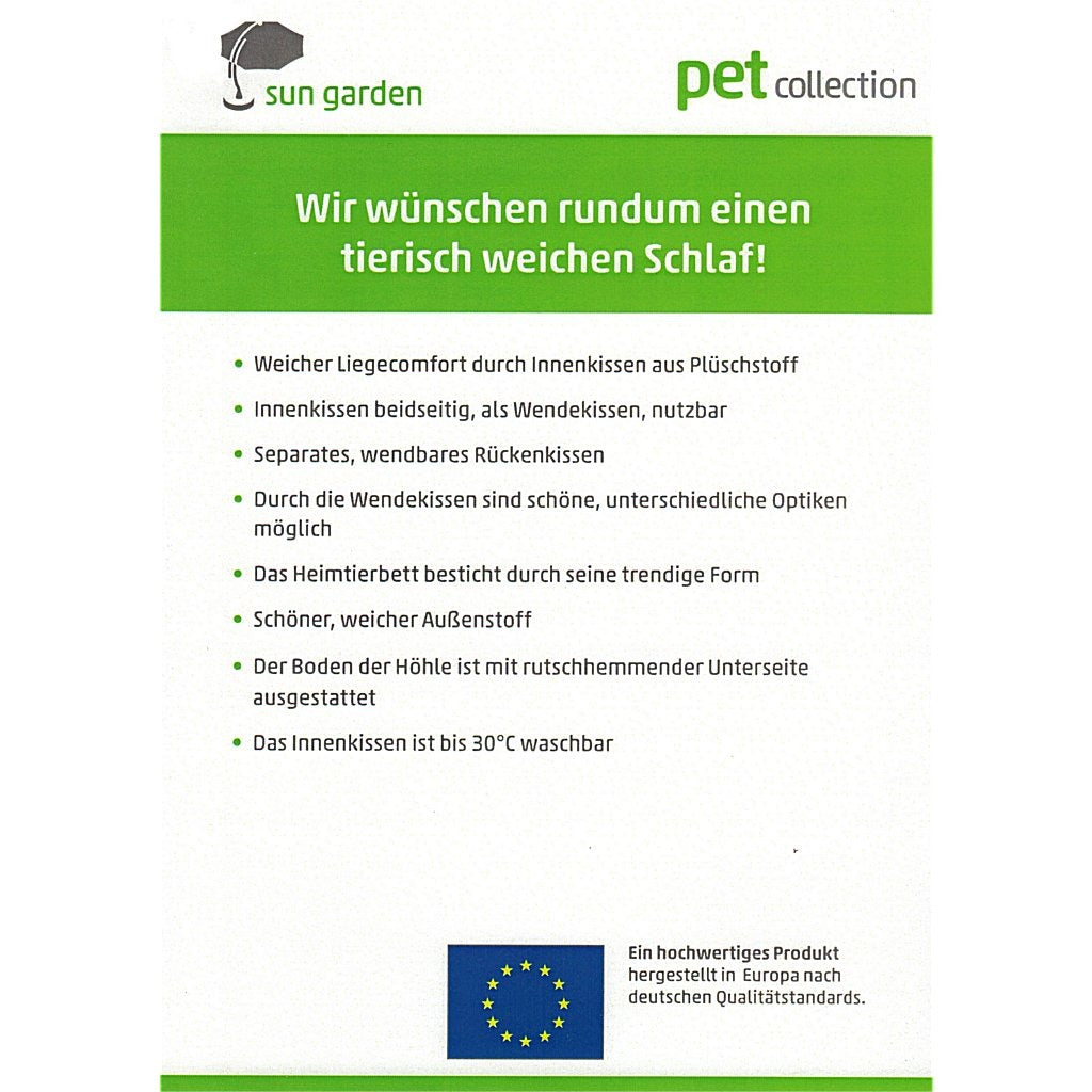 Sun Garden Sun Garden Filou Luxury Dog and cat bed 42x45x41cm Gray