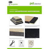 Sun Garden Buddy Orthopedic psův polštář 100x65x10cm šedý antracit