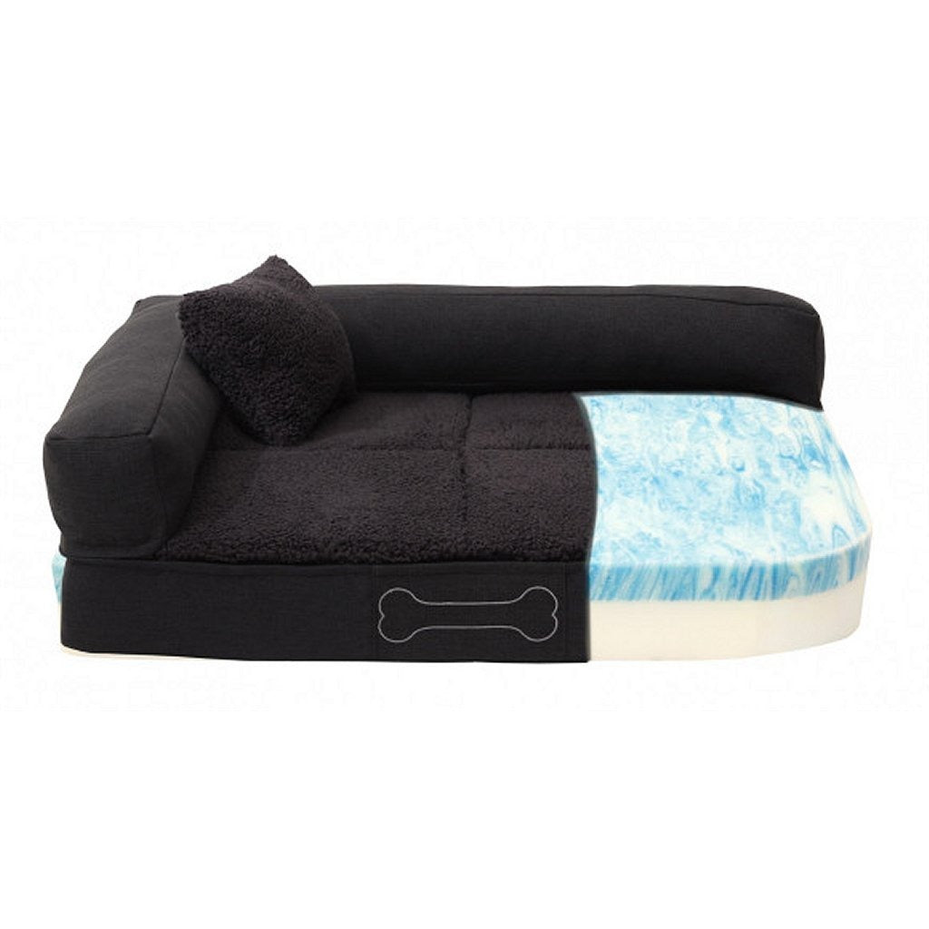 Sun Garden Pallina Orthopedic dog cushion 80x60x25cm anthracite gray
