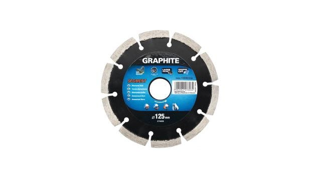 Graphite Diamant Disc 125x22x8.0x2.2mm Segment Lasereret MPA EN13236