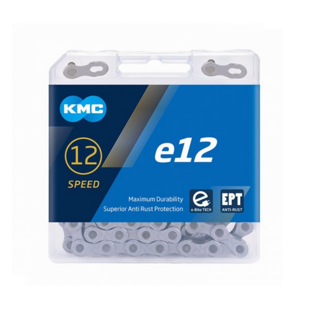 KMC E12 EPT Bicycle Chain 130 Links Silver
