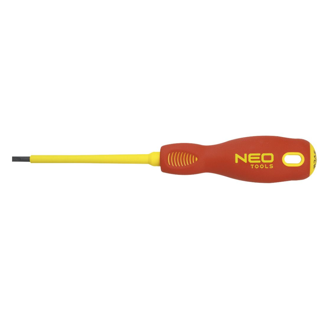 Neo tools flat screwdriver 2.5x75mm 1000v crmo steel