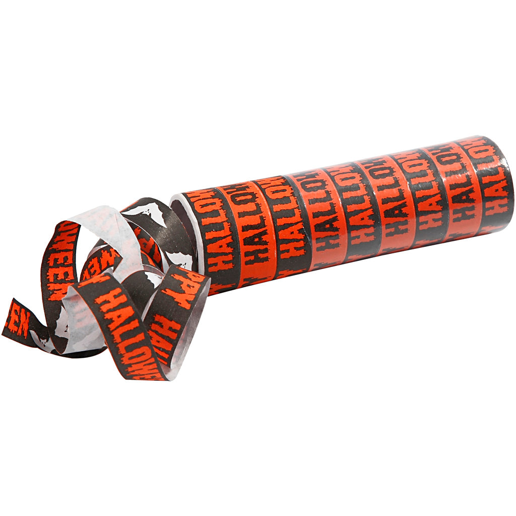 Creativ company serpentines, zwart, oranje, 2 rol 1 doos