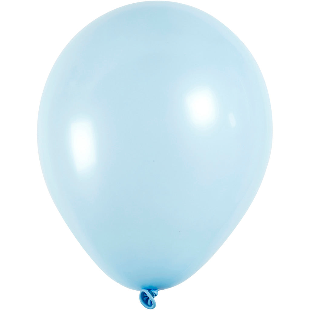 Creativ company ballonnen, rond, d 23 cm, lichtblauw, 10 stuk 1 doos