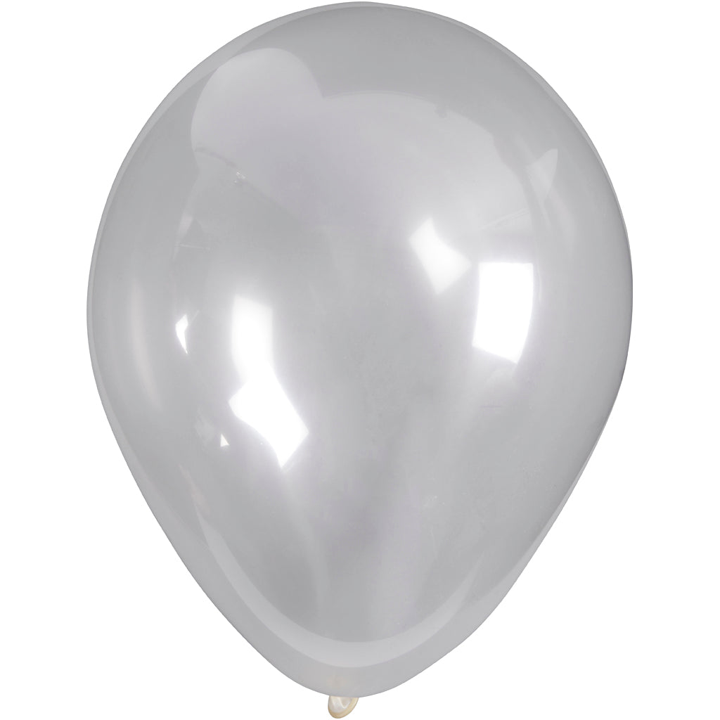 Creativ company balloons, round, d 23 cm, transparent, 10 pieces 1 box