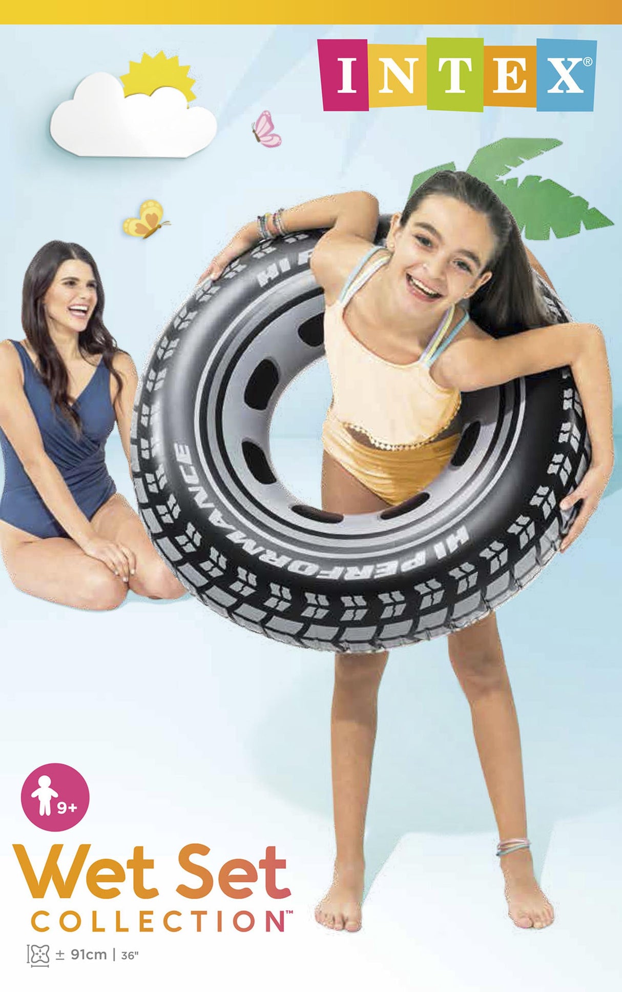 Intex bildäck simbassäng 91cm