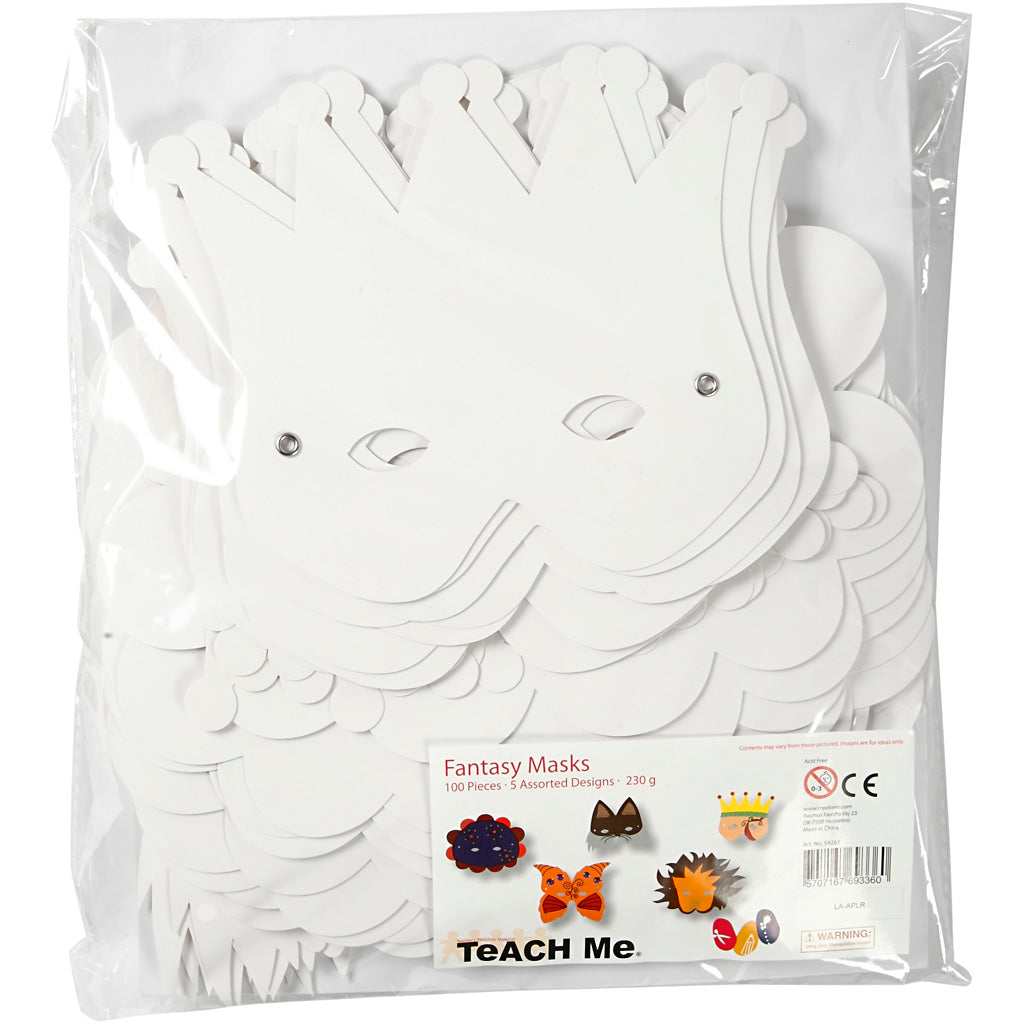 Creative Company Fantasimaskers White, 100 °.