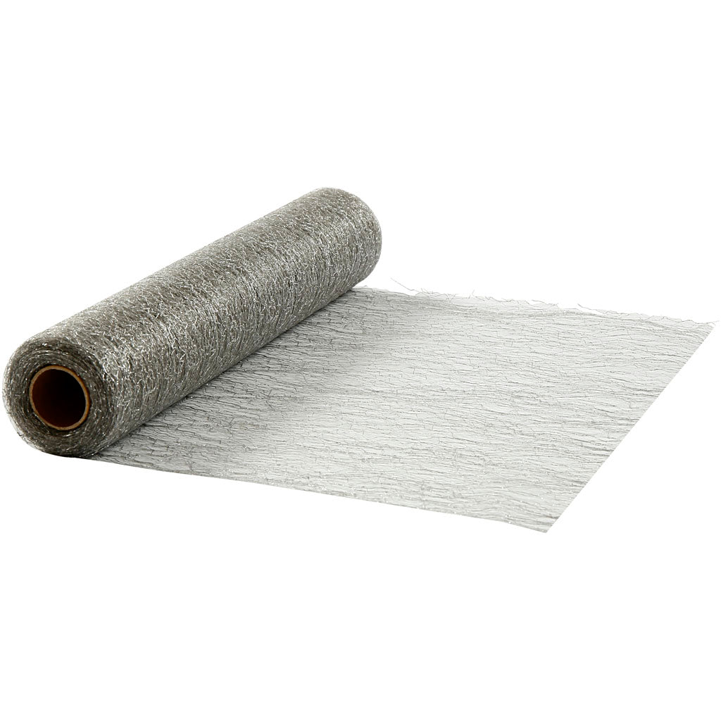Creativ company tafellopers, b: 30 cm, zilver, 10 m 1 rol