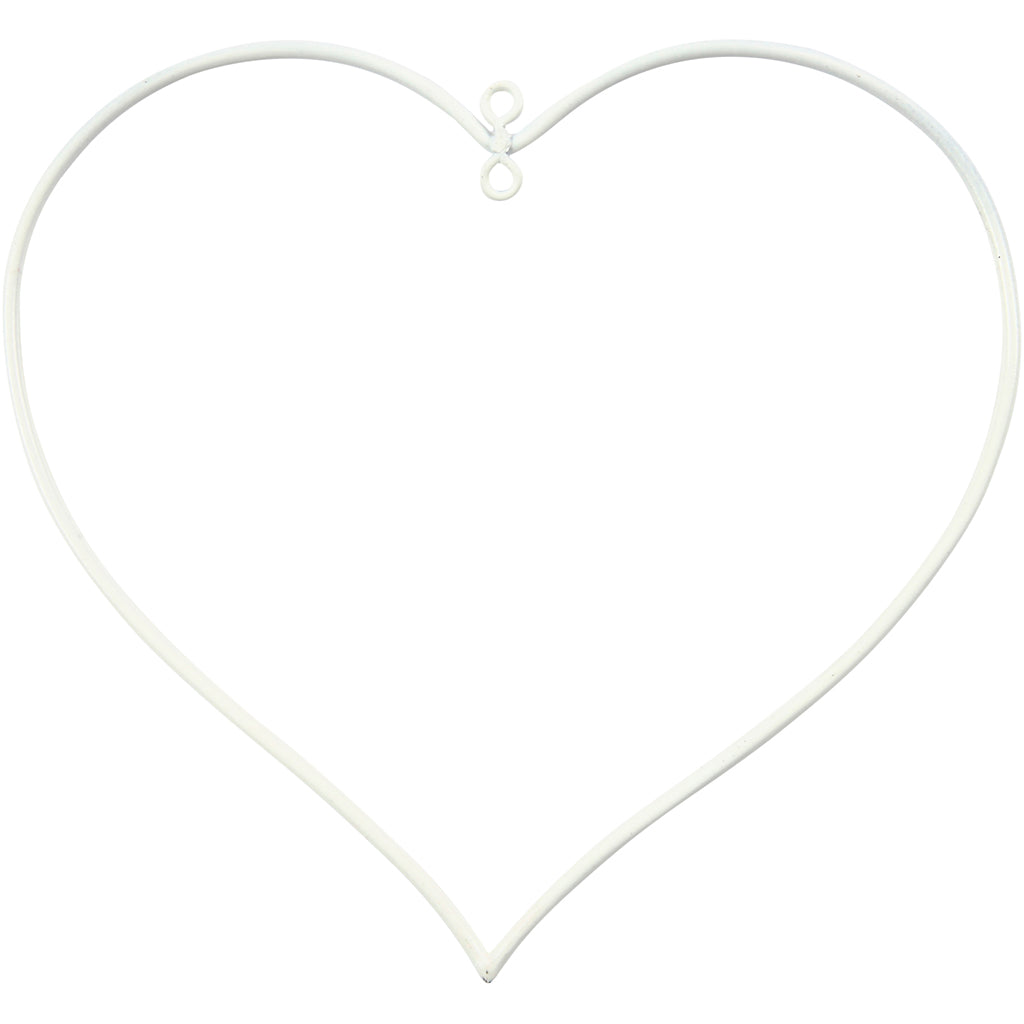 Creativ company metalen draadvorm, afm 13x13 cm, dikte 2,5 mm, wit, 10 stuk 1 doos
