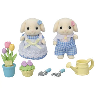 Epoch Famiglie Sylvanian Giardino e fiori appesi fratello di coniglio sorella