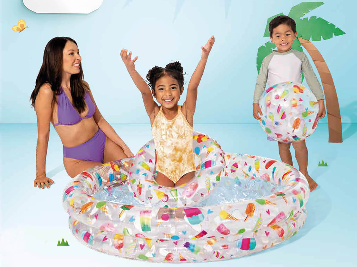 Solo un set di piscine fruttate