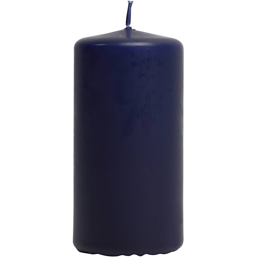 Creativ company kaarsen, h: 100 mm, d 50 mm, blauw, 12 stuk 1 doos