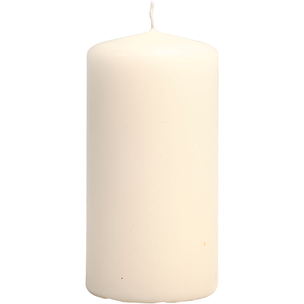 Creativ company candles, h: 100 mm, d 50 mm, off-white, 6 pieces 1 box