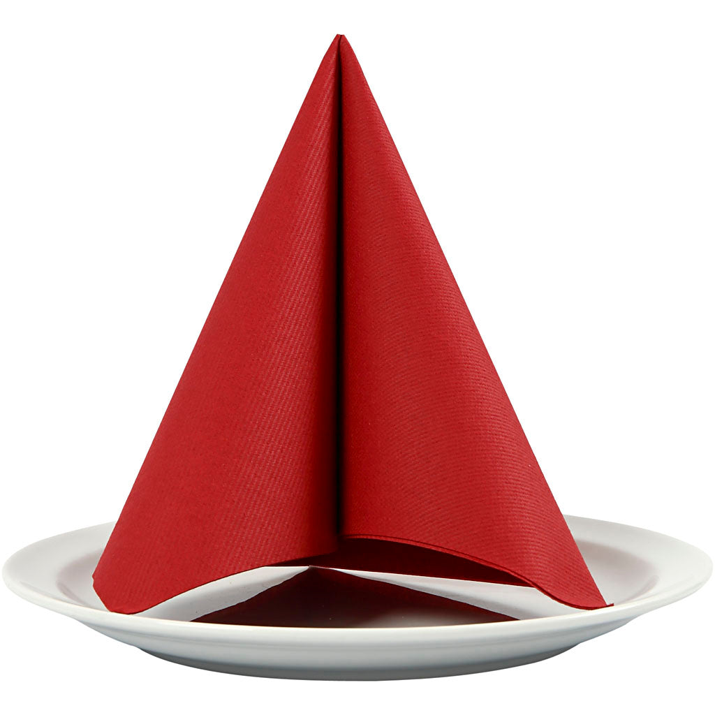 Creativ company servetten, afm 40x40 cm, 60 gr, wijnrood, 20 stuk 1 doos