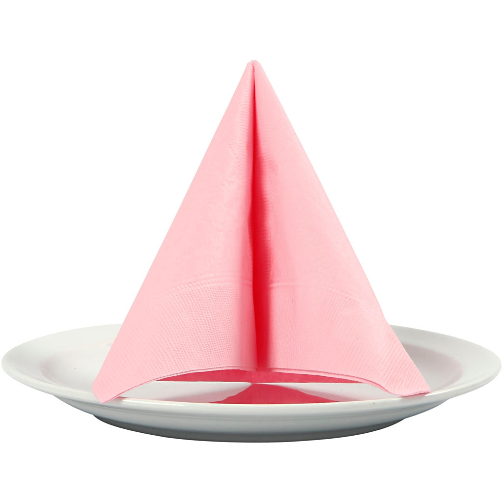 Creativ company servetten, afm 33x33 cm, lichtrood, 20 stuk 1 doos