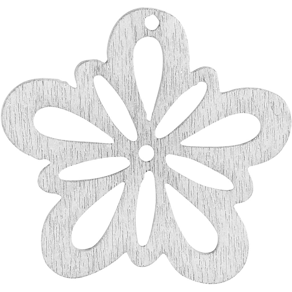 Creativ company flower, d 27 mm, thickness 1.7 mm, off-white, 20 pieces in a box