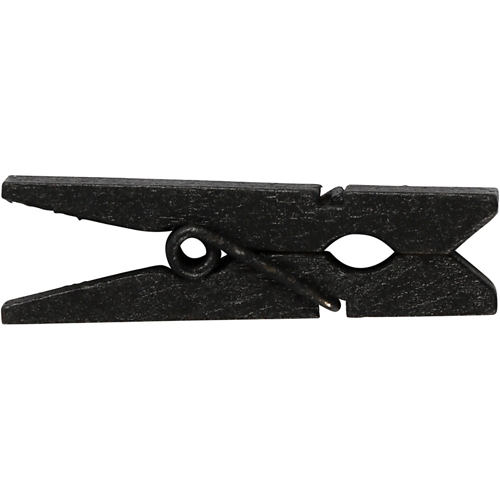 Creativ company mini wasknijper, afm 35x7 mm, dikte 9 mm, zwart, 20 stuk 1 doos