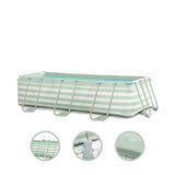 Essence | green and white above-ground pool 400x200x100 cm incl. accessories
