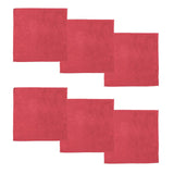 Ddddd paño microfibra 30x30 rojo 6uds.
