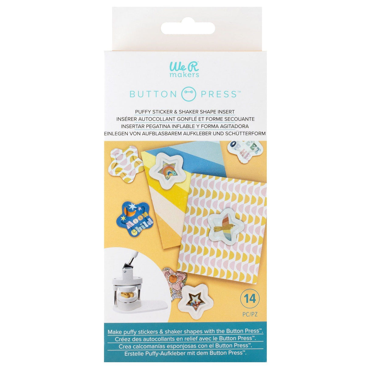 We r makers • button press puffy shaker insert star 14pcs
