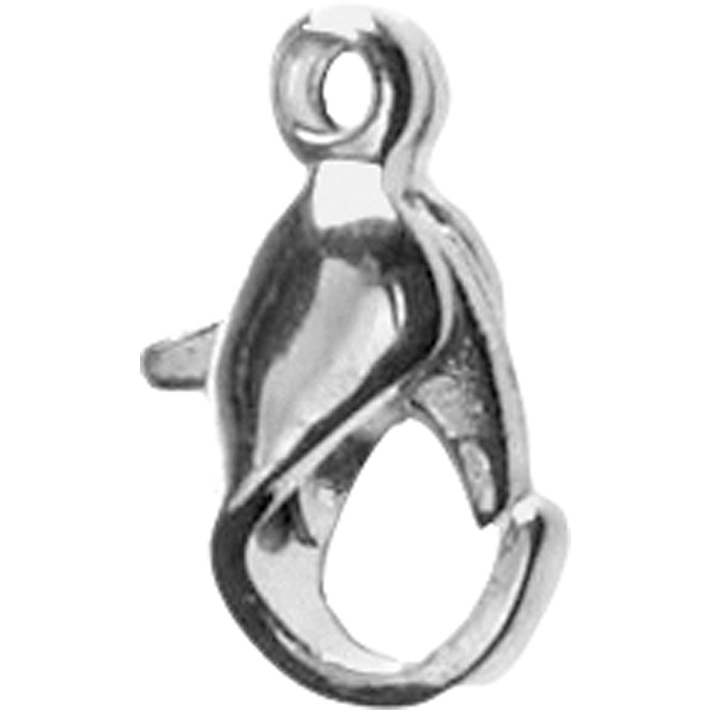 Creativ company carabiners, l: 10 mm, silver-plated, 10 pieces 1 box
