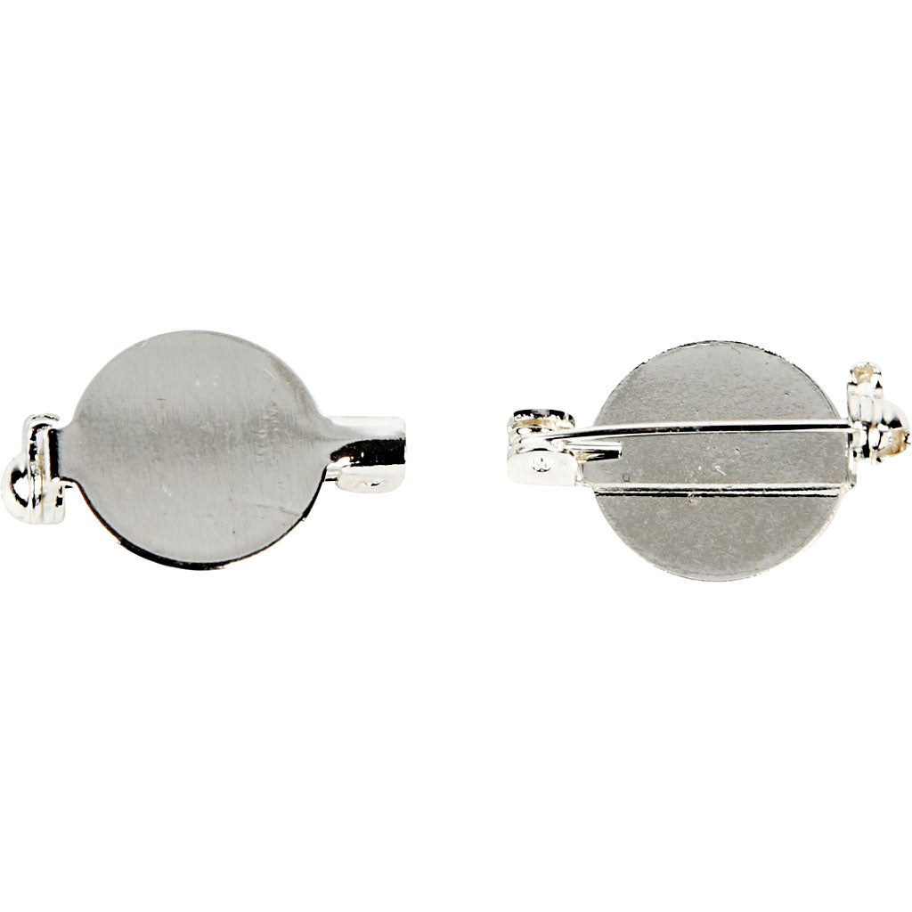 Creativ Company Brochepeld Silverated 20mm, 10st.