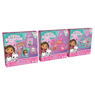 Spinmaster Gabby's Dollhouse Popup game, Card game, Domino's - Child's Game