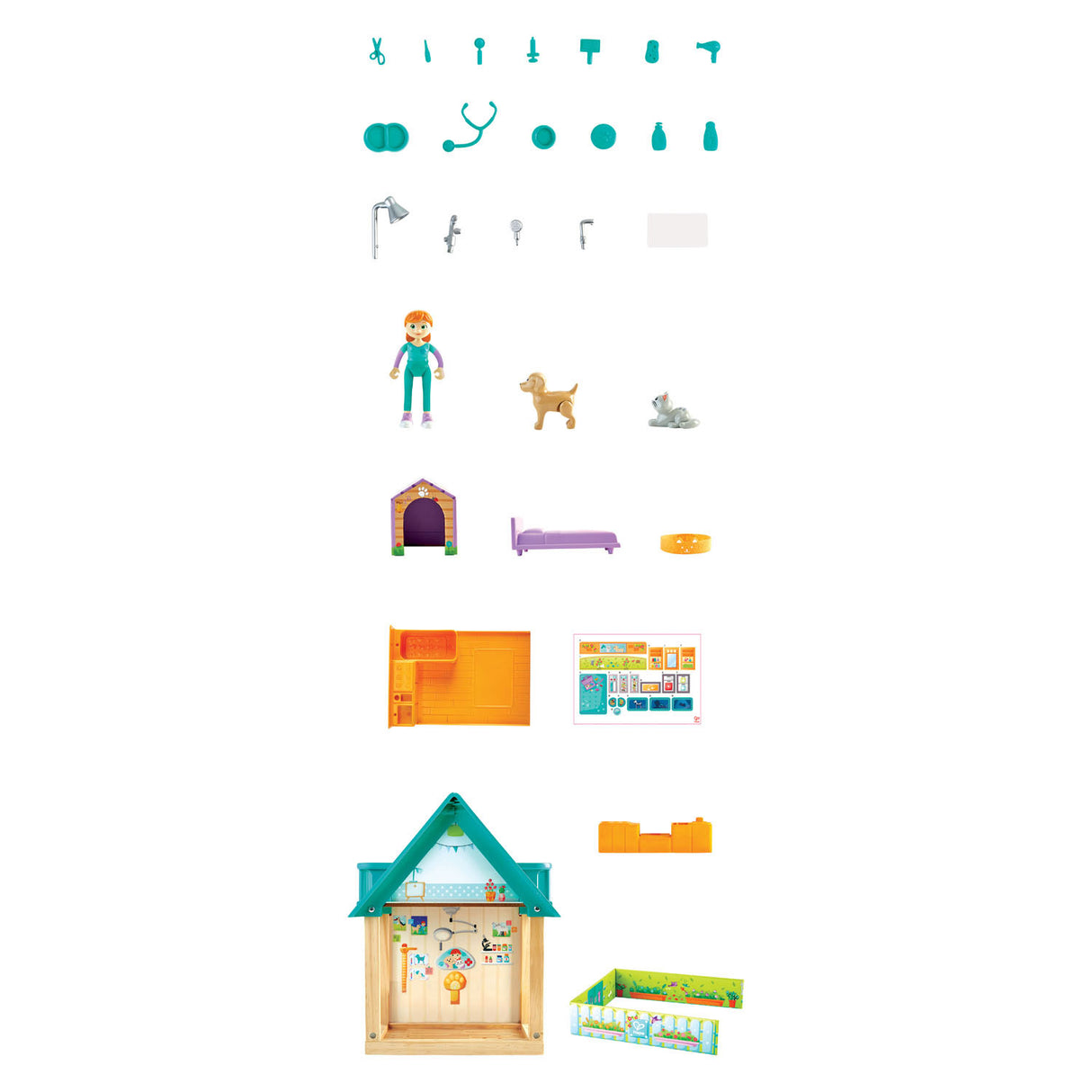 Hape Furry Friend Vet Practice Playset