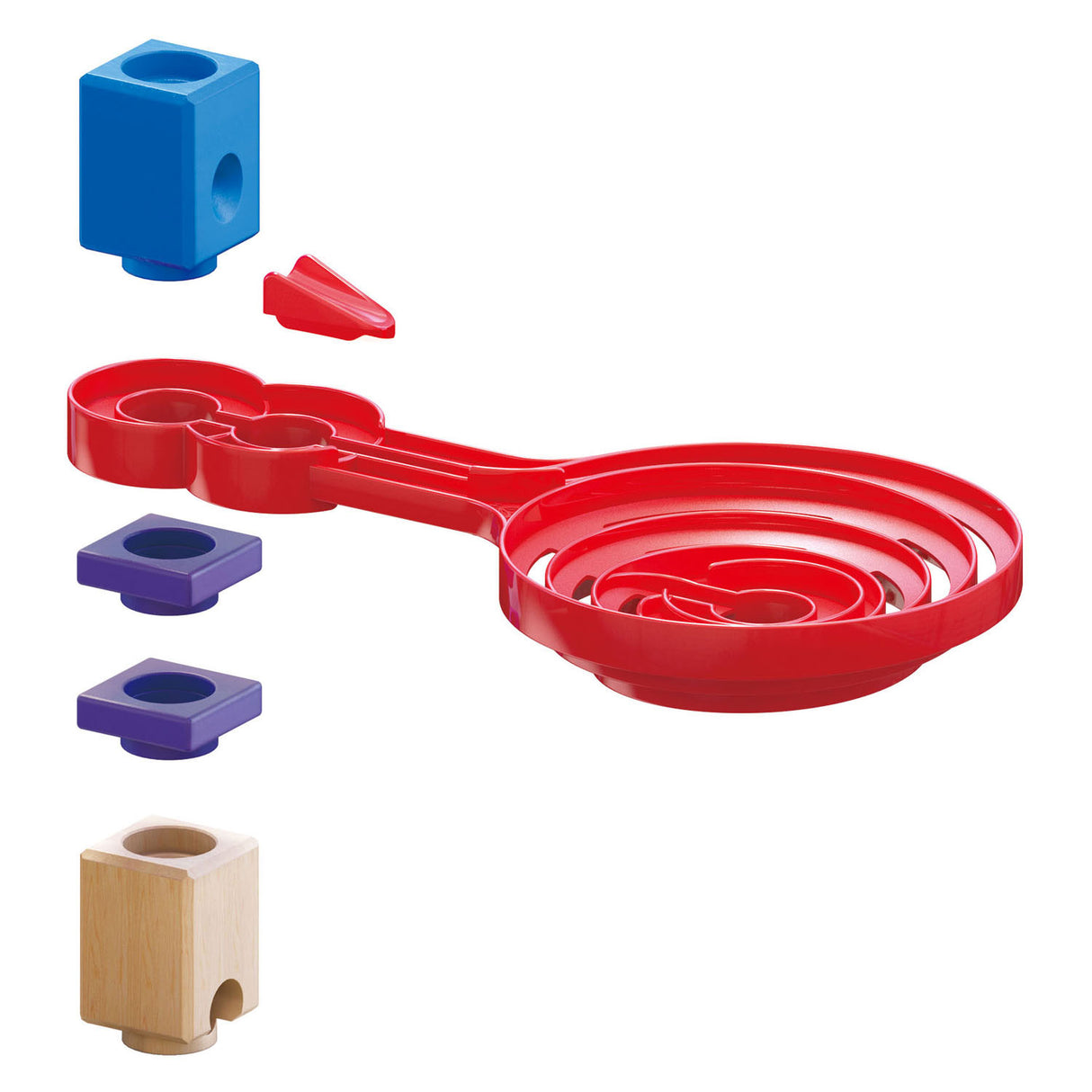 HAPE QUADRILLA a spirale a doppia faccia Knikkerbaan. 9dlg.