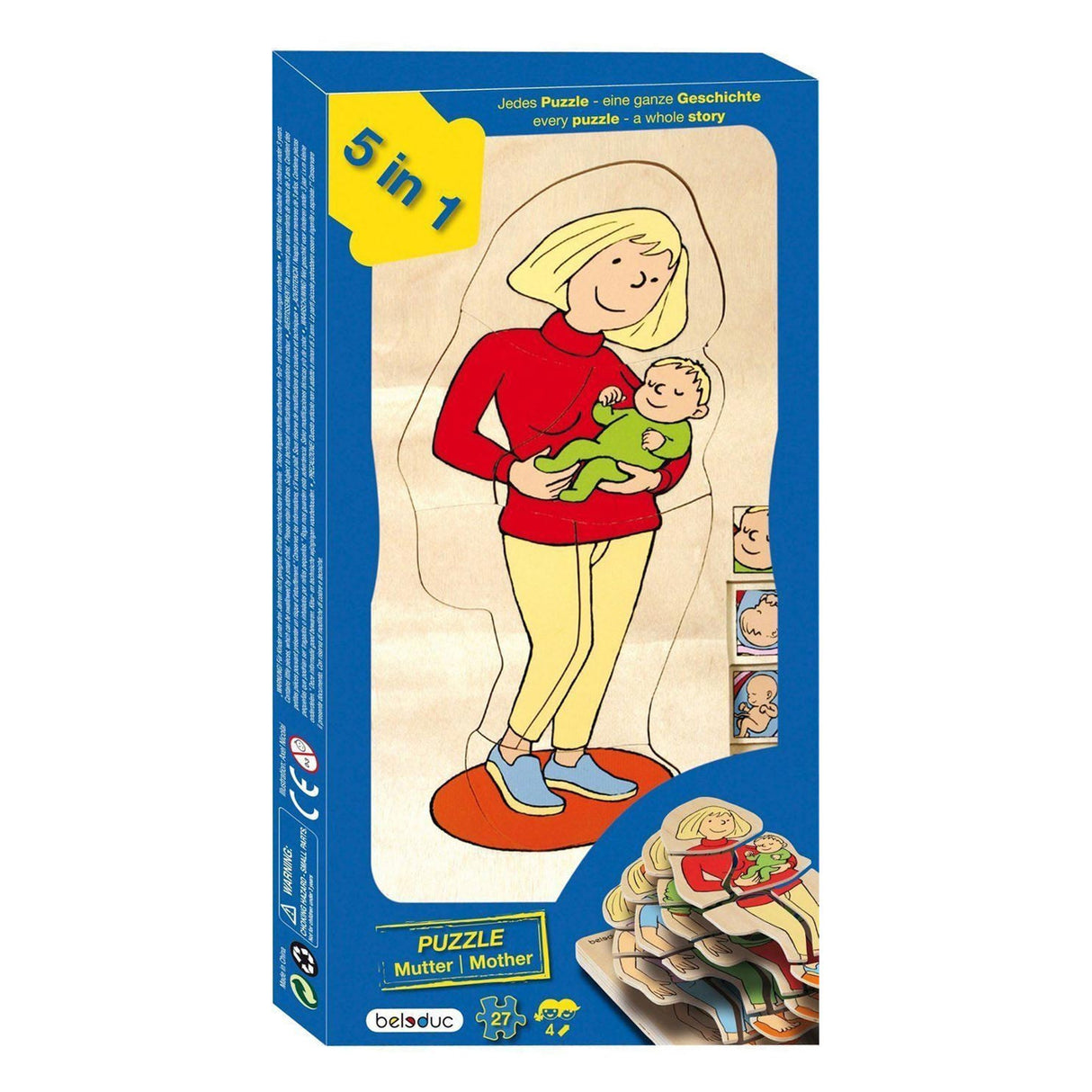 Beleduc Wooden Layered Puzzle Pregnancy