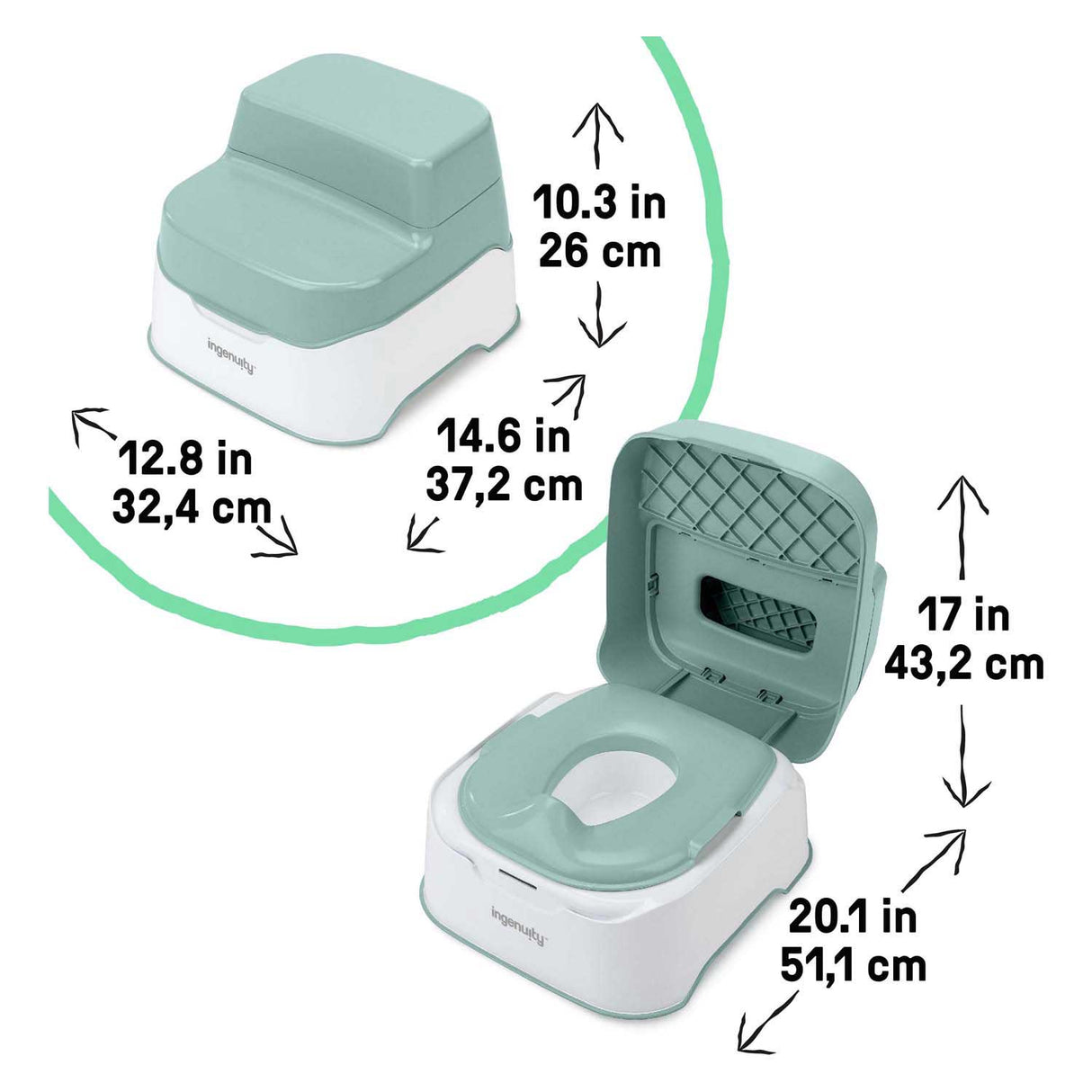 Abi toaletný tréningový systém 3 v 1