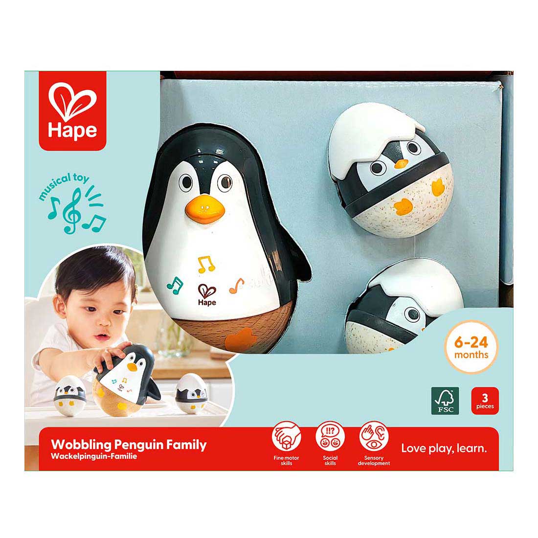 Hape duikelaar pinguin familie - 3dlg.