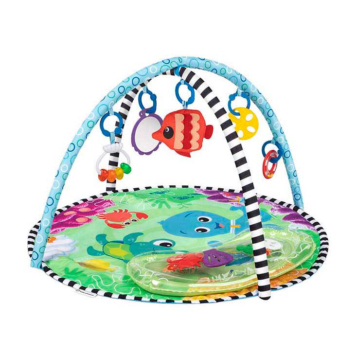 2-in-1 play gym with water mat