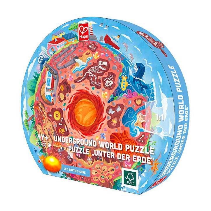 Hape underground world puzzle with light - 36 pcs.