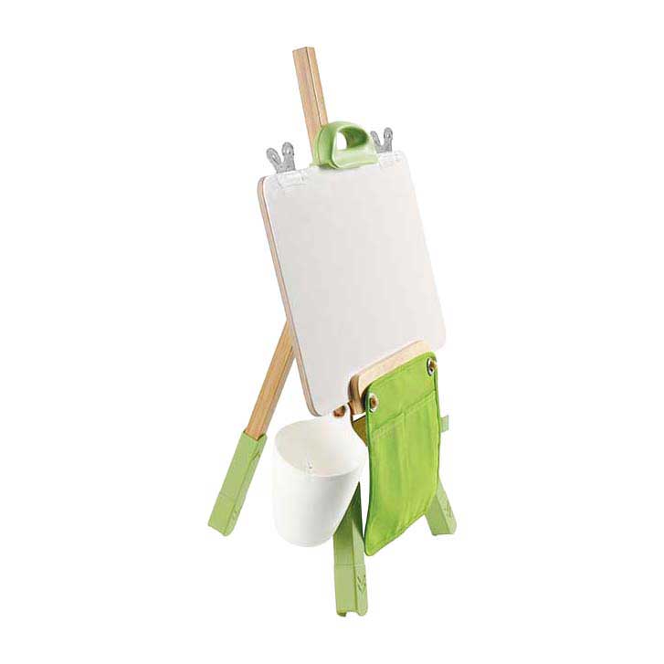 Hape draagbare bamboe schildersezel - 14dlg.